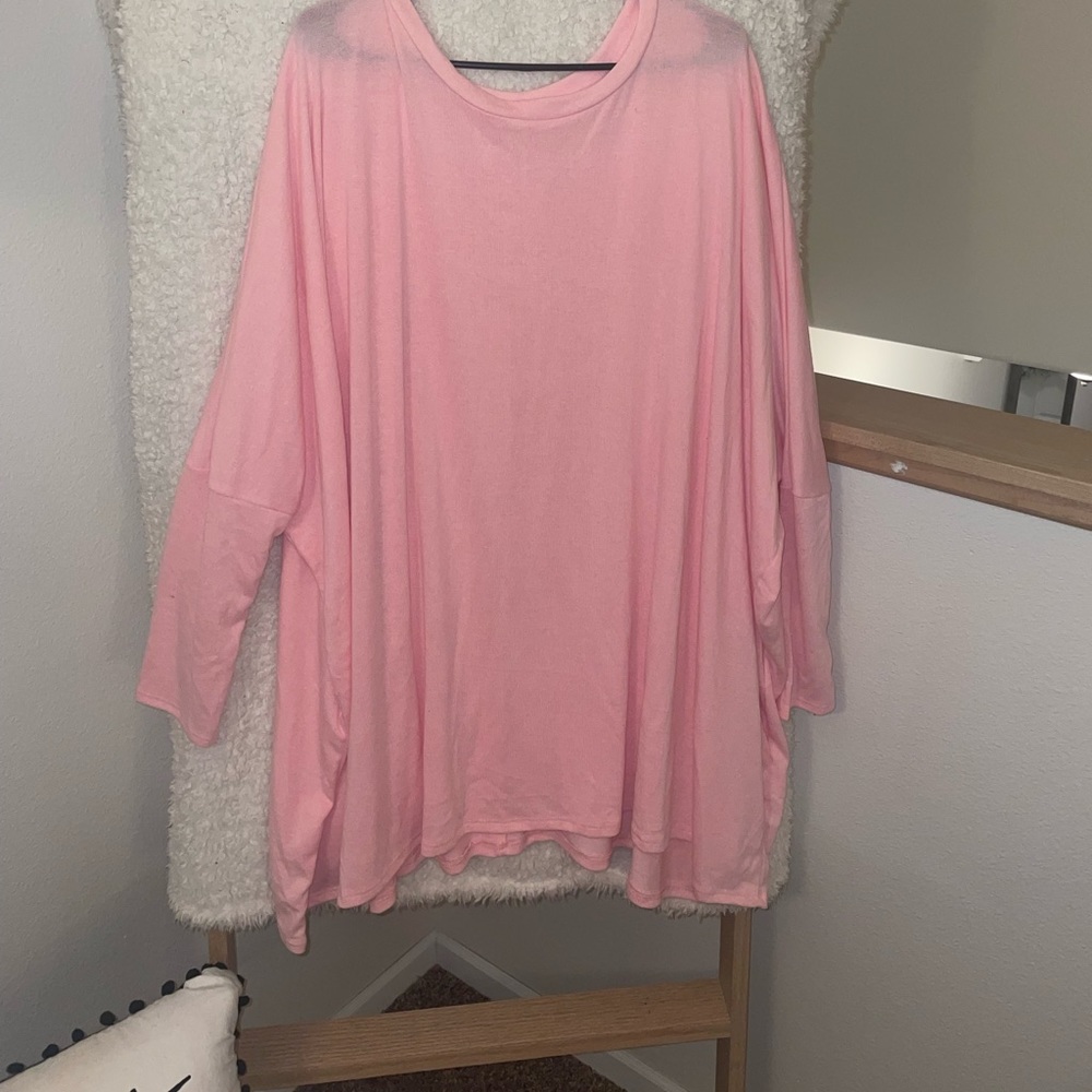 3XL Long Pink Tunic